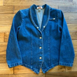 Vtg Apache denim western blazer jacket